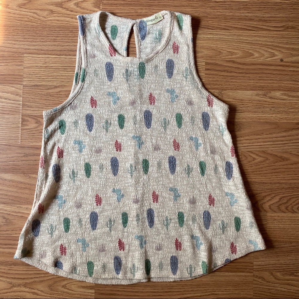 Ginger G Cactus Print Tank